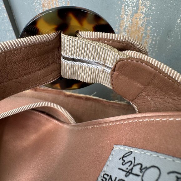 Tabitha Simmons For Johanna Ortiz Reyner Buckled Satin Block Heel Rose Sz 7 1/2 - Picture 12 of 16